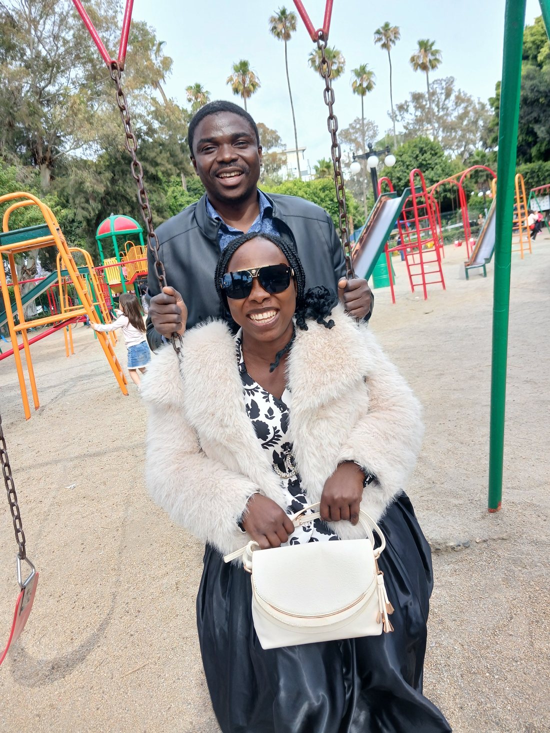 Mum and Dad at the playground